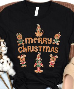 Disneyland Cute Mickey Mouse And Friends Gingerbread Cookies Santa Christmas Sweatshirt Unique Xmas Gift