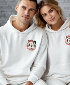 Disneyland Cute Pocket Retro Mickey Minnie Christmas Couple Sweatshirt