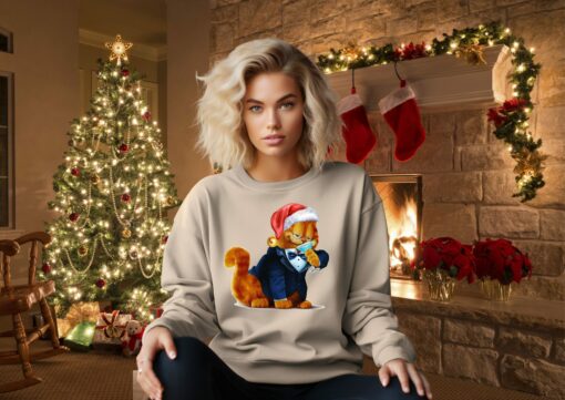 Disneyland Cute Santa Claus Garfield Christmas Sweatshirt Lovely Unique Gift