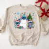 Disneyland Cute Stitch Snowman And Lilo Christmas Sweatshirts