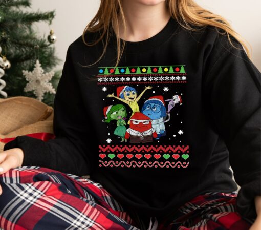 Disneyland Emotions Inside Out Christmas Holiday Sweatshirt Lovely Unique Xmas Gift