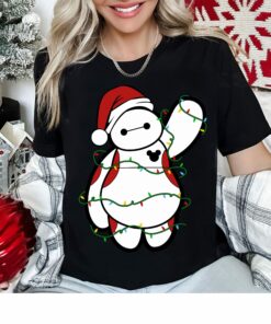 Disneyland Family Big Hero Santa Baymax Christmas Lights Sweatshirt Lovely Unique Xmas Gift