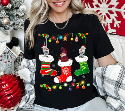 Disneyland Frozen Cute Olaf Christmas Sock Funny Christmas Sweatshirt Lovely Unique Xmas Gift