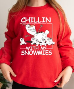 Disneyland Frozen Olaf Chillin With My Snowmies Holiday Vacation Christmas Sweatshirt