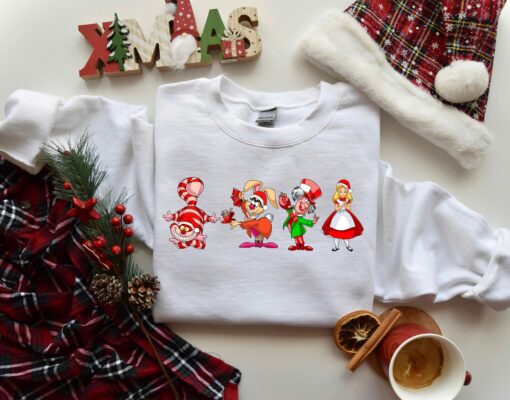 Disneyland Funny Cartoon Christmas Movie Characters Sweatshirt