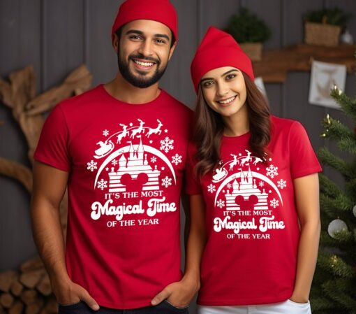 Disneyland It’s The Most Magical Time Of The Year Mickey And Minnie Christmas Sweatshirt Lovely Unique Xmas Gift