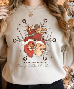 Disneyland Lion King Have Yourself A Merry Little Christmas Sweatshirt Lovely Unique Xmas Gift