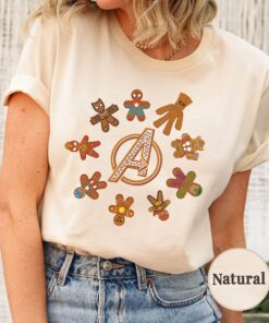 Disneyland Marvel Avenger Gingerbread Cookies Characters Iron Man Hulk Thor Spider Man Captain Christmas Sweatshirt