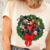 Disneyland Marvel Avengers Christmas Wreath Thor Loki Iron Men And Hulk Santa Sweatshirt Cool Unique Xmas Gift