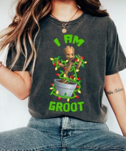 Disneyland Marvel Christmas I Am Groot Cartoon With Lights