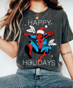 Disneyland Marvel Spider-Man Happy Holidays Santa Christmas Sweatshirt Unique Xmas Gift