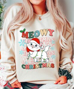 Disneyland Meowy Aristocats Santa Marie Christmas Lights Sweatshirt Lovely Unique Xmas Gift