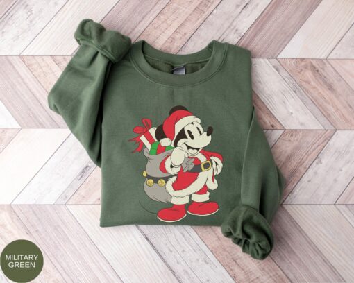 Disneyland Merry Christmas Mickey Claus Santa Hat Cute Sweatshirt Lovely Unique Xmas Gift