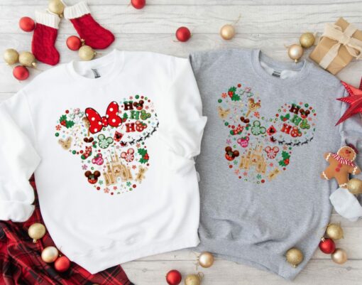 Disneyland Merry Minnie Bow Ho Ho Christmas Sweatshirt