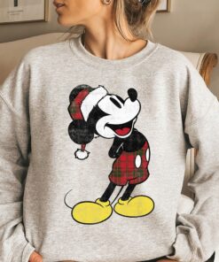 Disneyland Mickey And Friends Christmas Mickey Plaid Very Merry Christmas Cute Sweatshirt Unique Xmas Gift