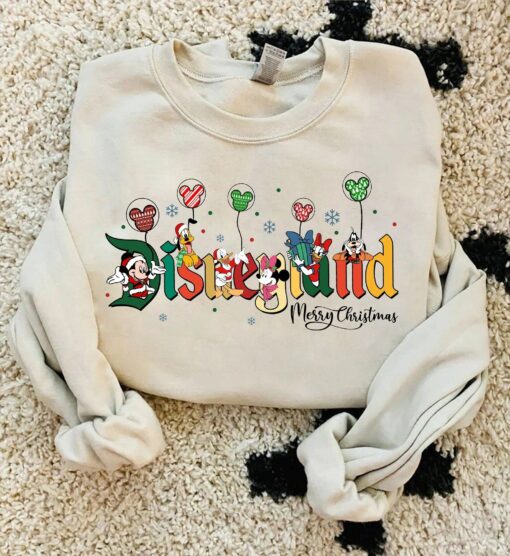 Disneyland Mickey And Friends Sweatshirt Christmas Sweatshirt Cute Xmas Gifts