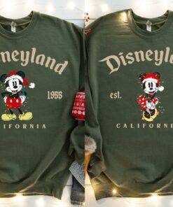 Disneyland Mickey And Minnie Est 1955 Christmas Sweatshirt