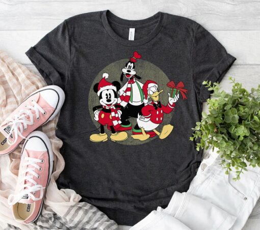 Disneyland Mickey Donald And Goofy Group Christmas Sweatshirt Unique Xmas Gift