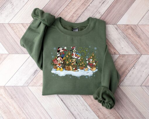 Disneyland Mickey Minnie And Friends Christmas Tree Sweatshirt