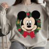 Disneyland Mickey Mouse Christmas Wreath Portrait Sweatshirt Unique Xmas Gift
