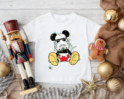 Disneyland Mickey Mouse Stormtrooper Costume Christmas Light Star Wars Xmas Sweatshirt