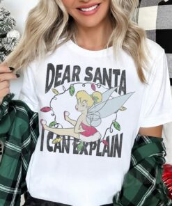 Disneyland Peter Pan Christmas Tinker Bell Santa I Can Explain Lights Sweatshirt Lovely Unique Xmas Gift