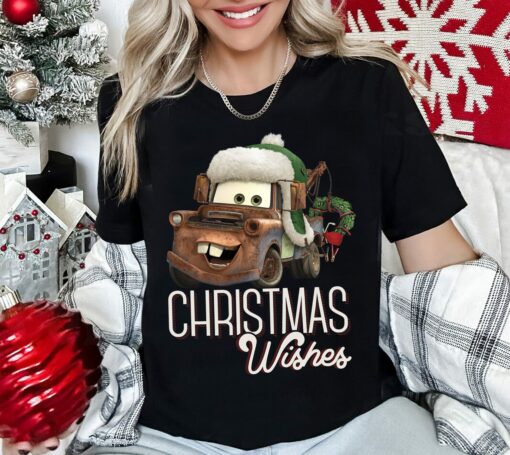 Disneyland Pixar Cars Santa Tow Mater Christmas Wishes Portrait Sweatshirt Lovely Unique Xmas Gift