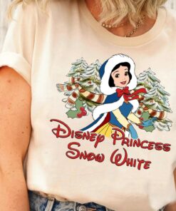 Disneyland Princess Snow White Christmas Santa Costume With Lights Sweatshirt Unique Xmas Gift