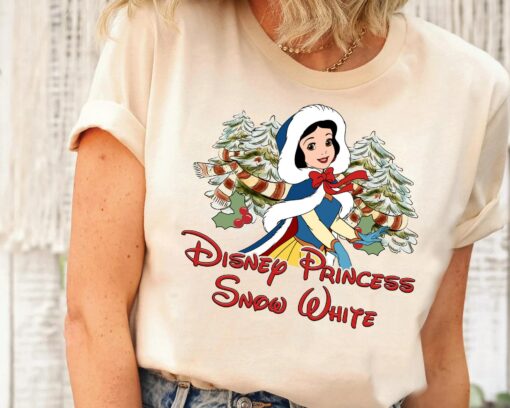 Disneyland Princess Snow White Christmas Santa Costume With Lights Sweatshirt Unique Xmas Gift