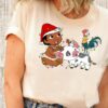 Disneyland Santa Cute Moana Hei Hei Rooster And Pua Christmas With Lights Sweatshirt Unique Xmas Gift