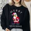 Disneyland Santa Donald Duck Merry Quackmas Holiday Sweatshirt Unique Xmas Gift