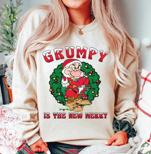 Disneyland Snow White Grumpy Dwarf Grumpy Family Christmas Sweatshirt Lovely Unique Xmas Gift