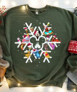 Disneyland Snowflake Magic Kingdom Mickey Christmas Sweatshirt Animation World Cute Unique Xmas Gift