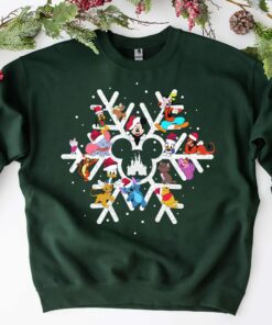 Disneyland Snowflake Mickey Minnie And Friends Matching Christmas Sweatshirt