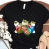 Disneyland Star Wars Baby Yoda In Sock Christmas Lights Sweatshirt Unique Xmas Gift