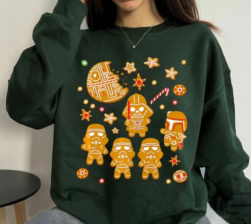 Disneyland Star Wars Gingerbread Cookies Galactic Empire Holiday Premium Sweatshirt Cool Unique Xmas Gift