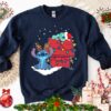 Disneyland Stitch And Scrump Christmas Lights Sweatshirt Unique Xmas Gift