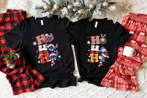 Disneyland Stitch Ho Ho Ho Christmas Sweatshirt Lovely Unique Xmas Gift