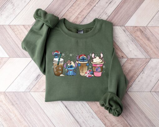 Disneyland Stitch Snacks Coffee Latte Sweatshirt Lovely Unique Christmas Gift