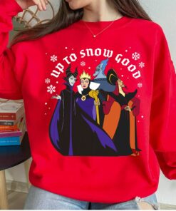Disneyland Villains Christmas Group Up To Snow Good Sweatshirt Lovely Unique Xmas Gift