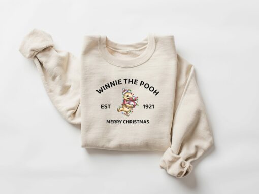 Disneyland Winnie The Pooh Est 1921 Very Christmas Sweatshirt Lovely Unique Xmas Gift