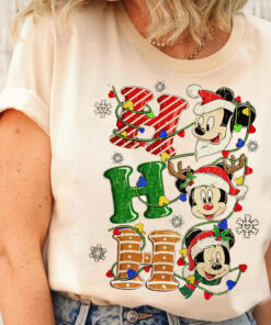 DisneylandHo Ho ho Mickey Mouse Christmas Lights Sweatshirt Lovely Unique Xmas Gift
