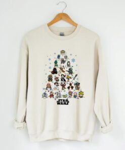 Disneyworld Star Wars Cool Characters Christmas Tree Sweatshirt Lovely Unique Xmas Gift