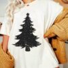 Distressed Christmas Tree Cute Winter T-Shirt