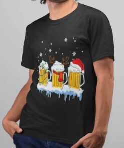Drinking Beer Christmas T-shirt