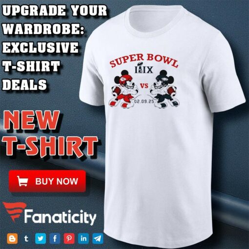 Eagles vs Chiefs Mickey Mouse Super Bowl LIX 2025 shirt