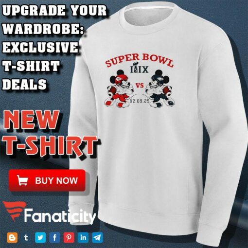 Eagles vs Chiefs Mickey Mouse Super Bowl LIX 2025 shirt