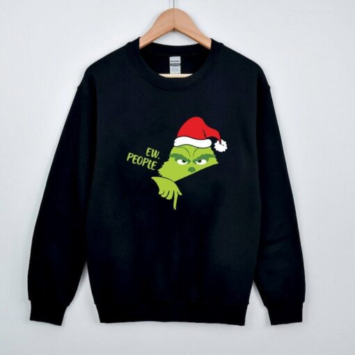 Ew People Christmas Funny Grinchmas Face Sweatshirt Humor Unique Xmas Gift