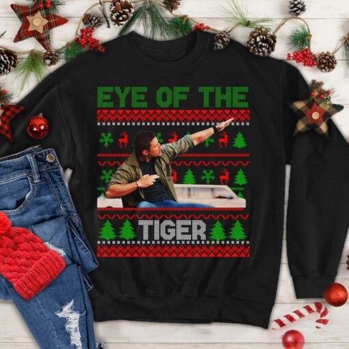 Eye Of The Tiger Ugly Dean Winchester Christmas Sweatshirt