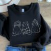 Fat Cute Cat Christmas Sweatshirt Lovely Unique Xmas Gift